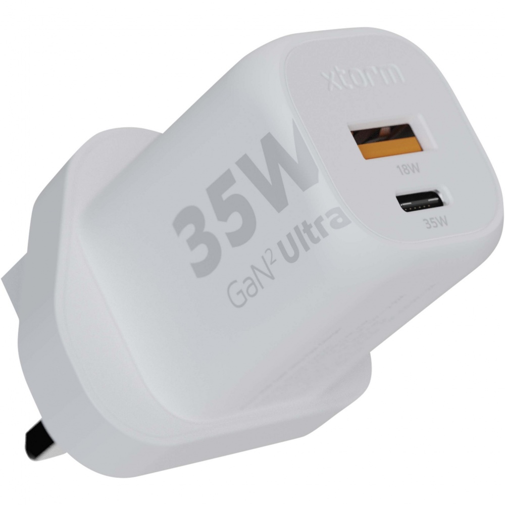 Logo trade corporate gift photo of: Xtorm XEC035 GaN² Ultra 35W wall charger - UK plug