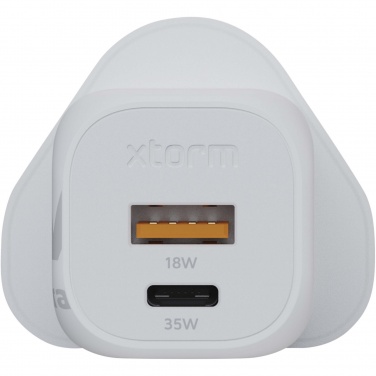 Logo trade promotional giveaway photo of: Xtorm XEC035 GaN² Ultra 35W wall charger - UK plug