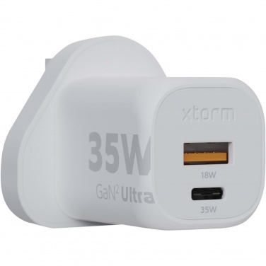 Logo trade promotional product photo of: Xtorm XEC035 GaN² Ultra 35W wall charger - UK plug