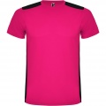 Detroit short sleeve unisex sports t-shirt, Fuchsia / Solid black