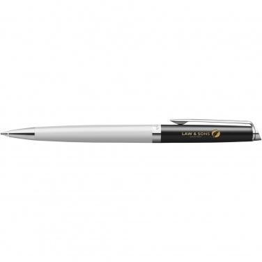 Logotrade promotional merchandise photo of: Hemisphere colour blocking ballpoint pen with palladium trim