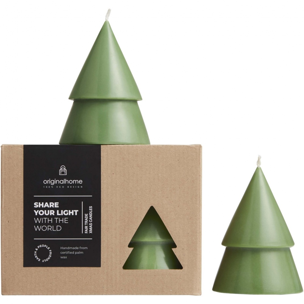 Logotrade promotional merchandise picture of: Originalhome Xmas tree candle set of 2 - M