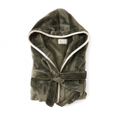 Logo trade promotional merchandise picture of: VINGA Louis luxury plush GRS RPET robe size S-M