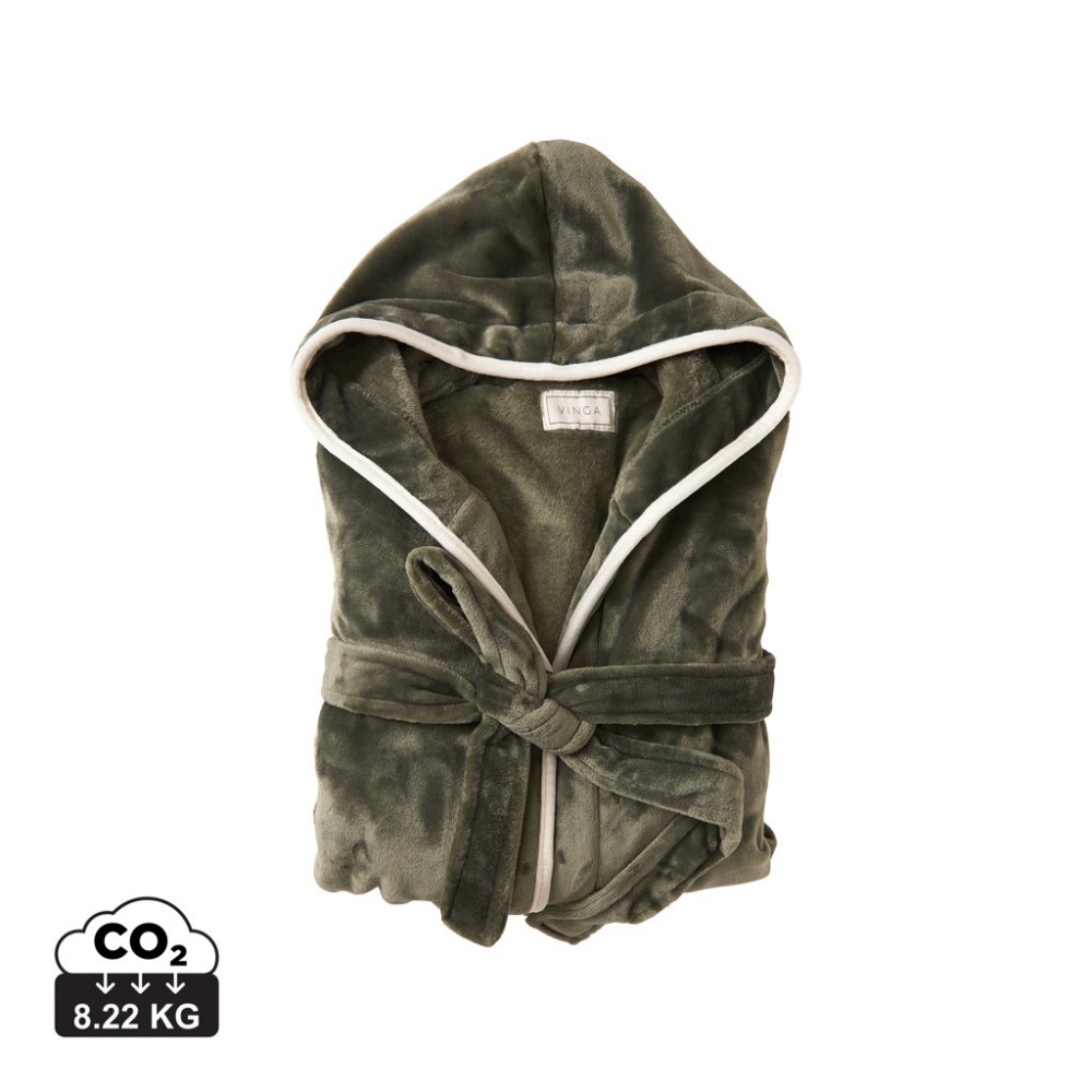 Logo trade business gift photo of: VINGA Louis luxury plush RPET robe size L-XL