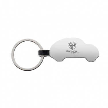 Logo trade corporate gifts picture of: RCS recycled zinc alloy car keyring