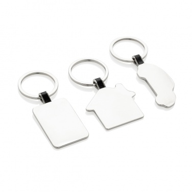 Logo trade promotional merchandise photo of: RCS recycled zinc alloy car keyring