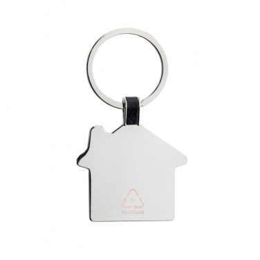 Logo trade promotional merchandise photo of: RCS recycled zinc alloy house keyring