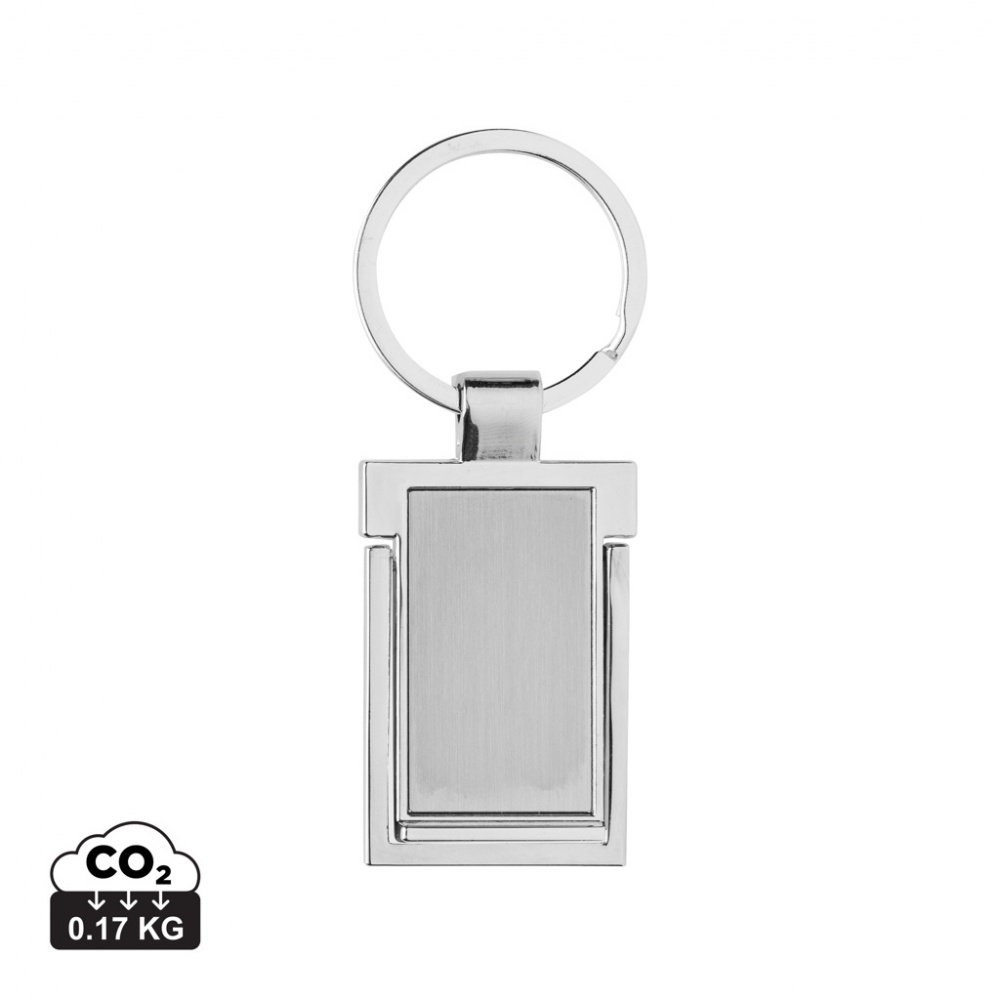 Logotrade promotional merchandise photo of: RSC recycled zinc alloy phone stand keychain