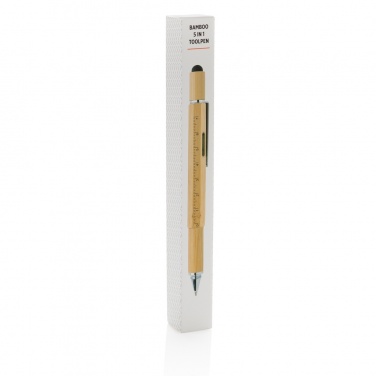Logotrade promotional product image of: Bamboo 5-in-1 toolpen