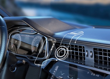 Logotrade promotional giveaway picture of: DriveGrip RCS recycled plastic universal magnetic car holder