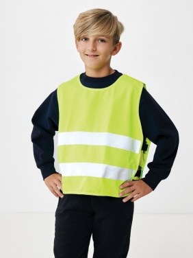 Logo trade advertising product photo of: GRS recycled PET high-visibility safety vest 7-12 years
