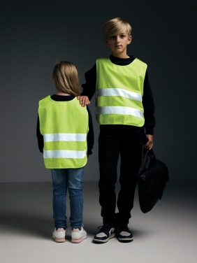 Logotrade promotional gift picture of: GRS recycled PET high-visibility safety vest 7-12 years