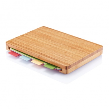 Logo trade promotional gifts image of: Cutting board with 4pcs hygienic boards