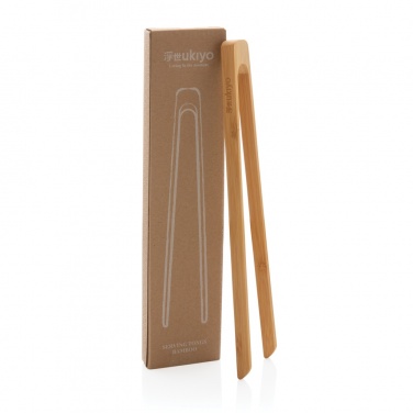 Logo trade business gifts image of: Ukiyo bamboo serving tongs