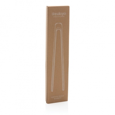 Logo trade promotional products image of: Ukiyo bamboo serving tongs