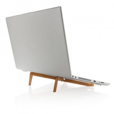 Logo trade promotional giveaway photo of: Bamboo portable laptop stand