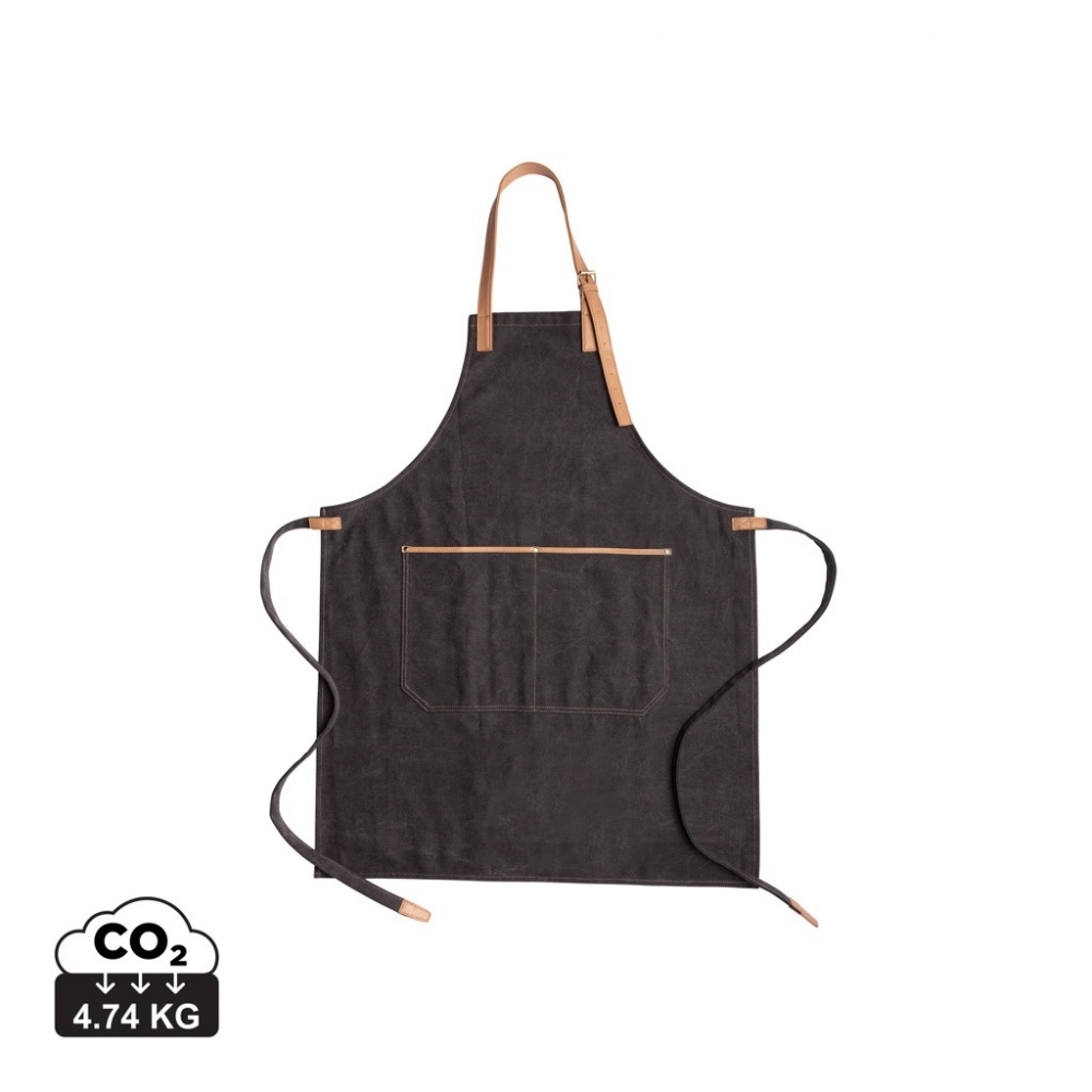 Logo trade promotional giveaways image of: Deluxe canvas chef apron