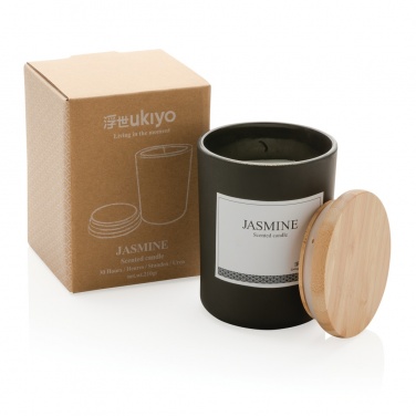Logo trade corporate gifts picture of: Ukiyo deluxe scented candle with bamboo lid