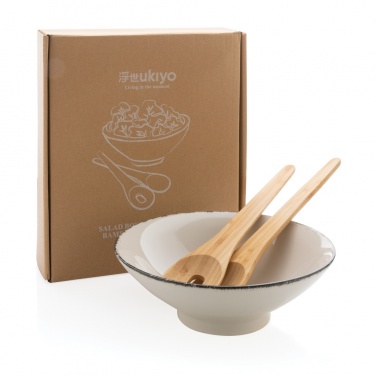Logotrade promotional item image of: Ukiyo salad bowl with bamboo salad server