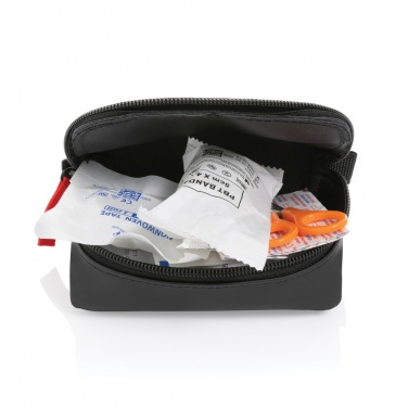 Logotrade promotional product picture of: RCS recycled nubuck PU pouch first aid set mailable