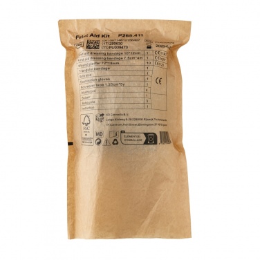 Logo trade promotional items picture of: RCS recycled nubuck PU pouch  first aid set