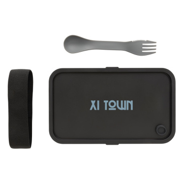 Logo trade advertising product photo of: GRS recycled PP lunch box with spork