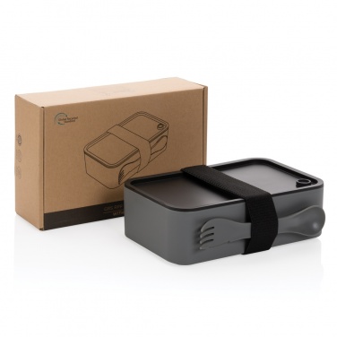 Logo trade promotional products picture of: GRS recycled PP lunch box with spork