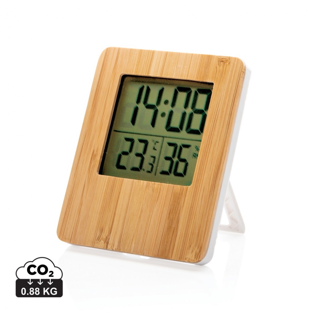 Logotrade promotional gift picture of: Bamboo weather station