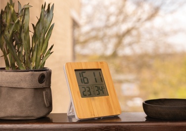 Logotrade advertising product picture of: Bamboo weather station
