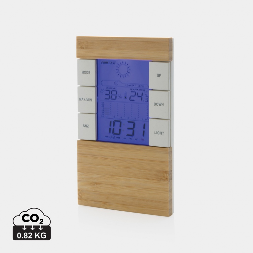 Logotrade business gift image of: Utah RCS rplastic and bamboo weather station