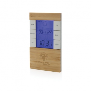 Logotrade promotional gifts photo of: Utah RCS rplastic and bamboo weather station