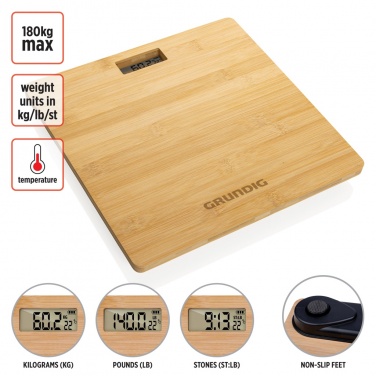 Logo trade promotional products picture of: Grundig Bamboo Digital Body Scale