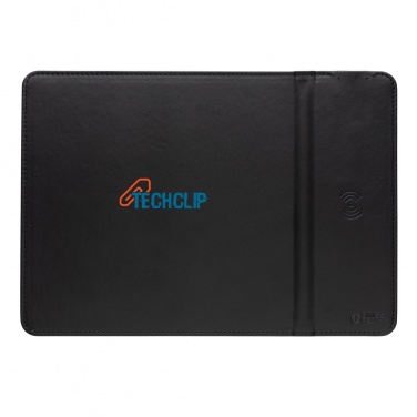 Logo trade promotional merchandise image of: Swiss Peak RCS recycled PU 10W wireless charging mousepad