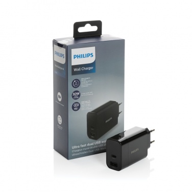 Logo trade corporate gifts picture of: Philips ultra fast PD wall charger