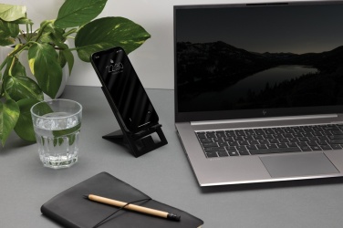 Logo trade promotional gifts image of: SnapStand RCS recycled plastic foldable phone stand