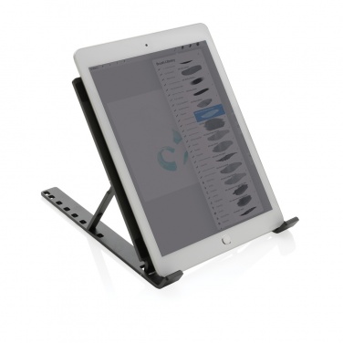 Logo trade corporate gifts picture of: Terra RCS recycled aluminium universal laptop/tablet stand