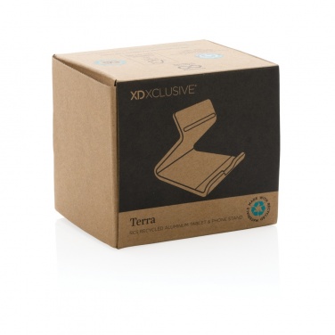Logotrade promotional item picture of: Terra RCS recycled aluminium tablet & phone stand