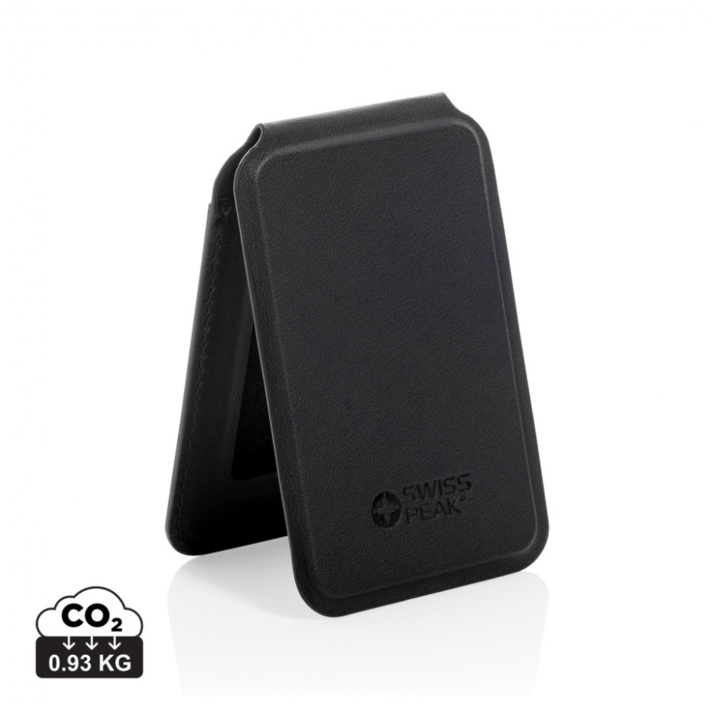 Logo trade promotional items picture of: Magstand RCS recycled PU magnetic phone wallet with stand