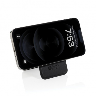 Logo trade promotional giveaways image of: Magstand RCS recycled PU magnetic phone wallet with stand