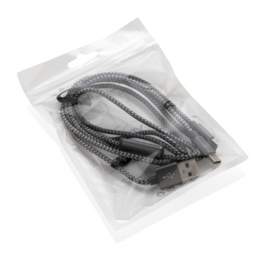 Logo trade promotional merchandise picture of: 3-in-1 braided cable