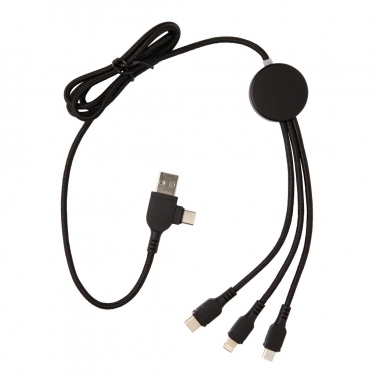 Logo trade promotional gift photo of: Light up logo 6-in-1 cable