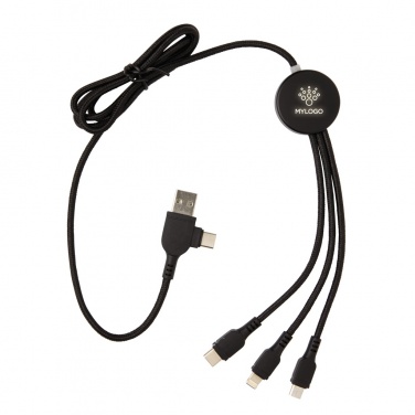 Logo trade promotional merchandise image of: Light up logo 6-in-1 cable