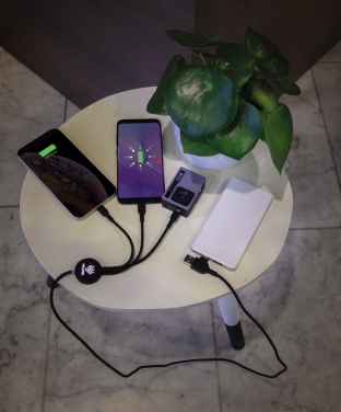 Logotrade corporate gift image of: Light up logo 6-in-1 cable