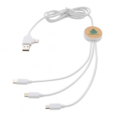 Logo trade promotional products image of: RCS recycled plastic Ontario 6-in-1 cable