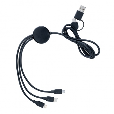 Logotrade promotional gift picture of: RCS recycled TPE and recycled plastic 6-in-1 cable