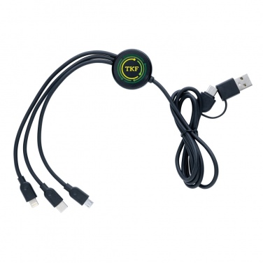 Logotrade corporate gift picture of: RCS recycled TPE and recycled plastic 6-in-1 cable