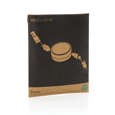 Logotrade corporate gifts photo of: Terra RCS recycled aluminium retractable 6 in 1 cable