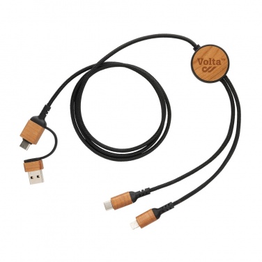 Logo trade business gifts image of: Ohio RCS certified recycled plastic 6-in-1 cable
