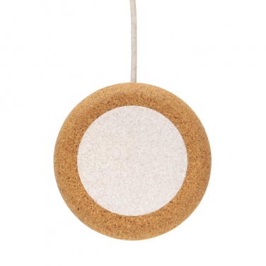 Logo trade promotional item photo of: Cork and Wheat 5W wireless charger