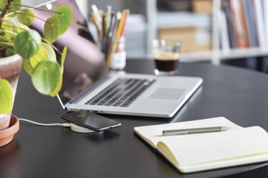 Logotrade corporate gifts photo of: Wheat Straw 5W round wireless charging pad